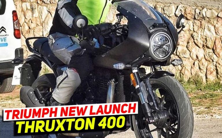 Triumph Thruxton 400 Cafe Racer Recently Spotted Testing in India (1)