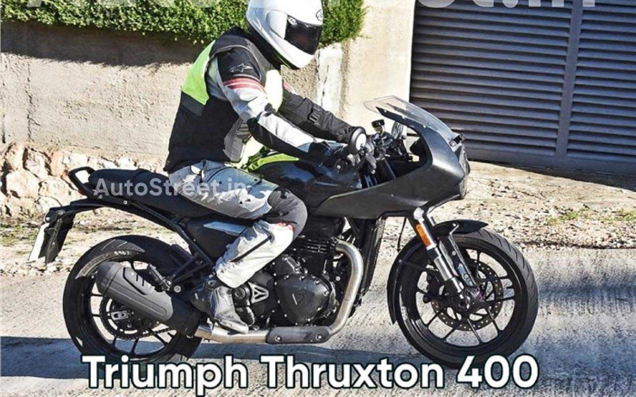 Triumph Thruxton 400 Cafe Racer Recently Spotted Testing in India (2)